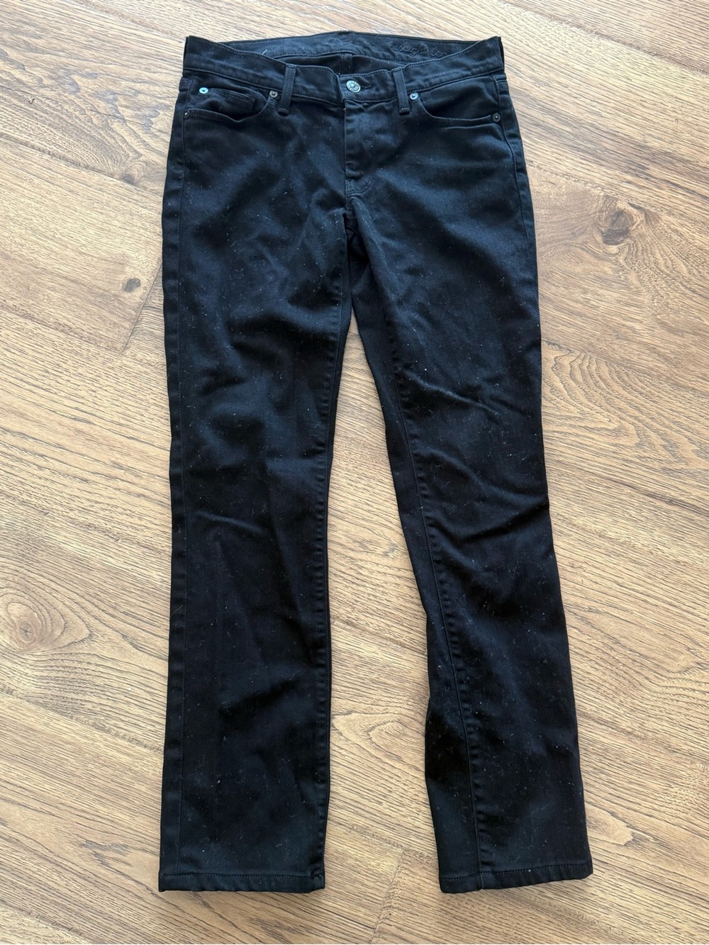 7 For All Mankind Black Women's Straight-Leg Jeans Sz 27
